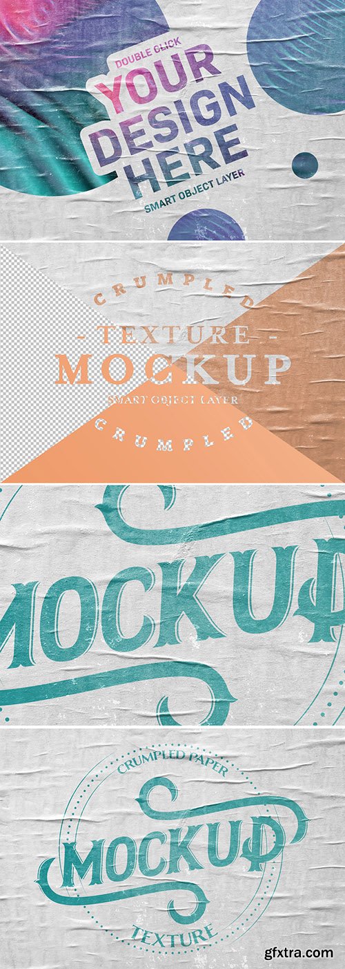 Crumpled Paper Texture Mockup 289338724 Crumpled Paper Texture Mockup 289338724