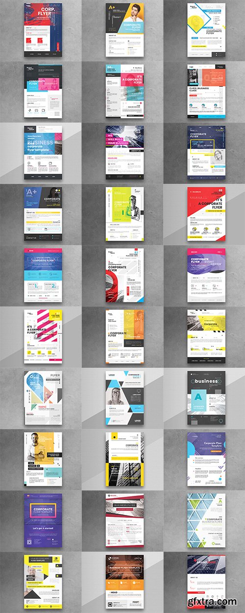 32 Minimal Corporate Flyers Bundle