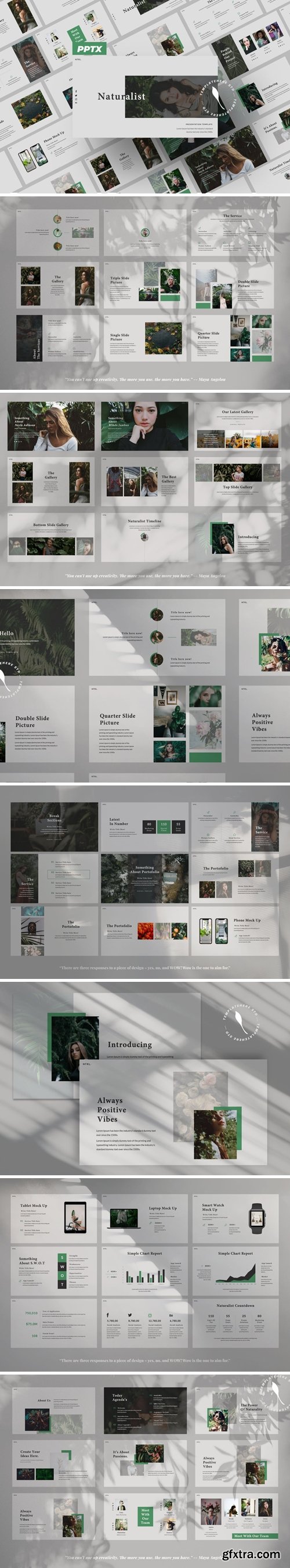 Naturalist Creative Powerpoint, Keynote and Google Slides Templates