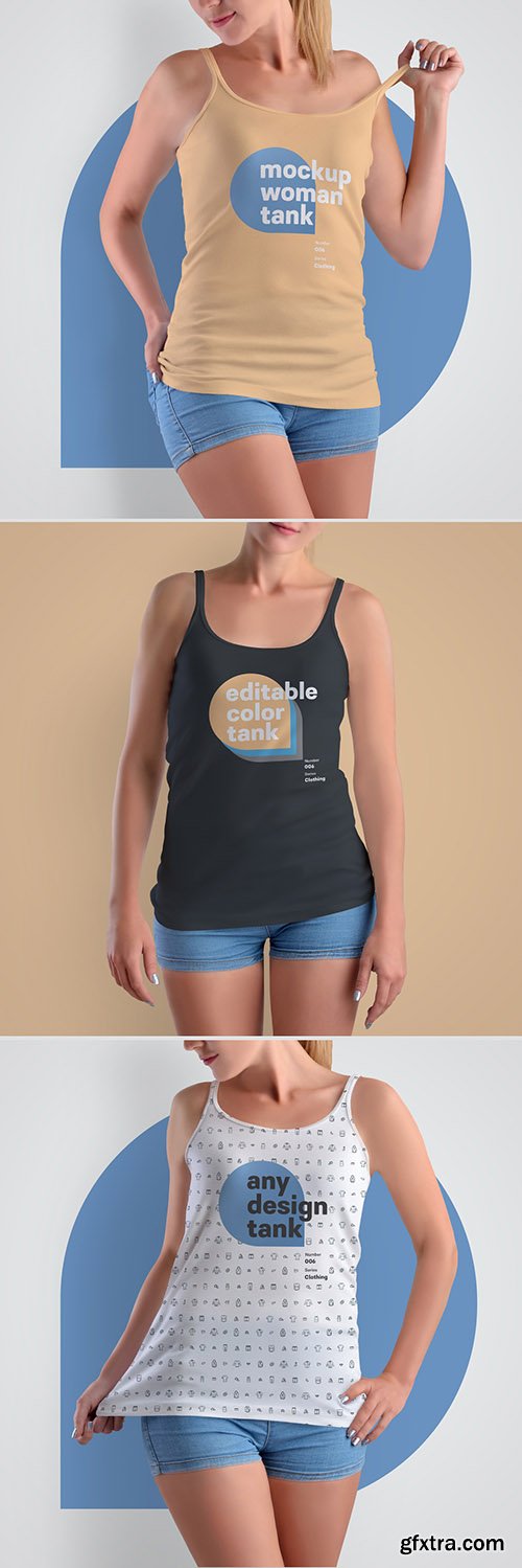 Woman's Tank Top Mockup Set 290826268 Woman's Tank Top Mockup Set 290826268