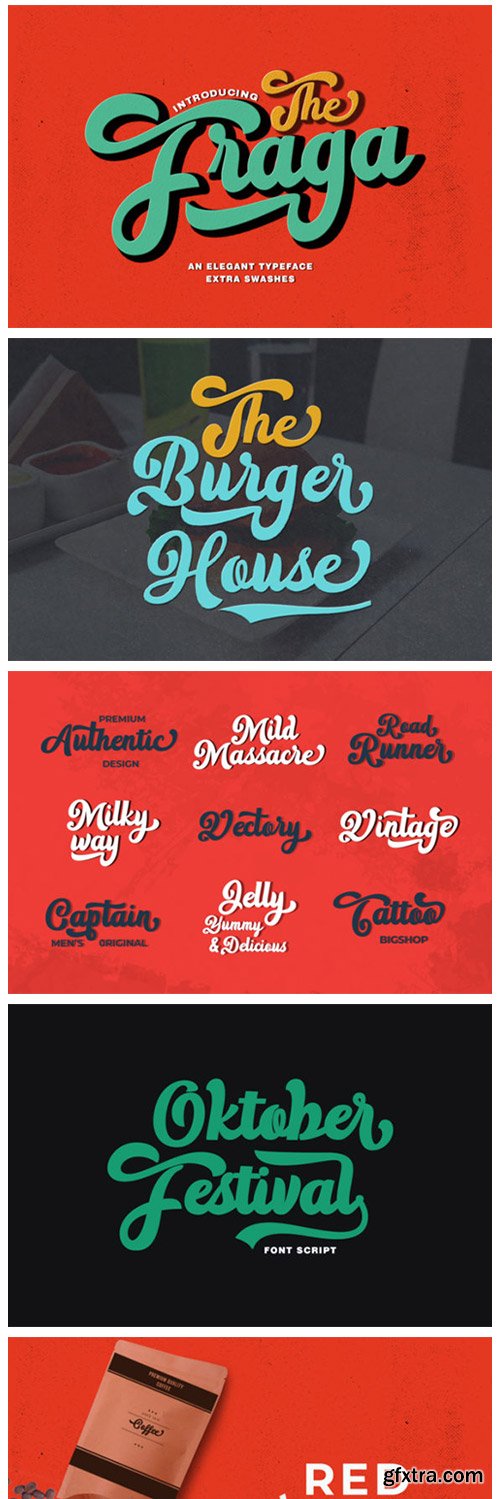 The Fraga Script Font The Fraga Script Font