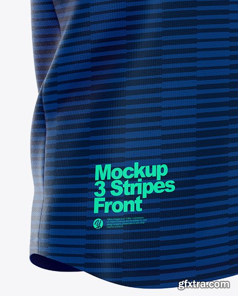 Football 3 Stripes V-Neck Shirt Mockup 50012 » GFxtra
