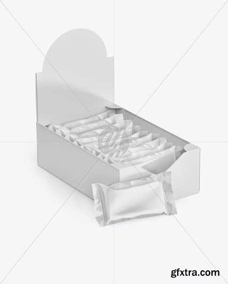 Display Box with Snack Bars Mockup 50023