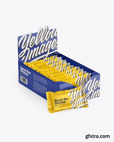Display Box with Snack Bars Mockup 50023