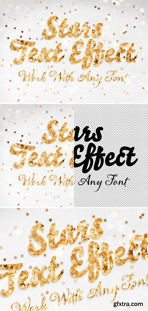 Golden Stars Text Effect Mockup 295340472 Golden Stars Text Effect Mockup 295340472