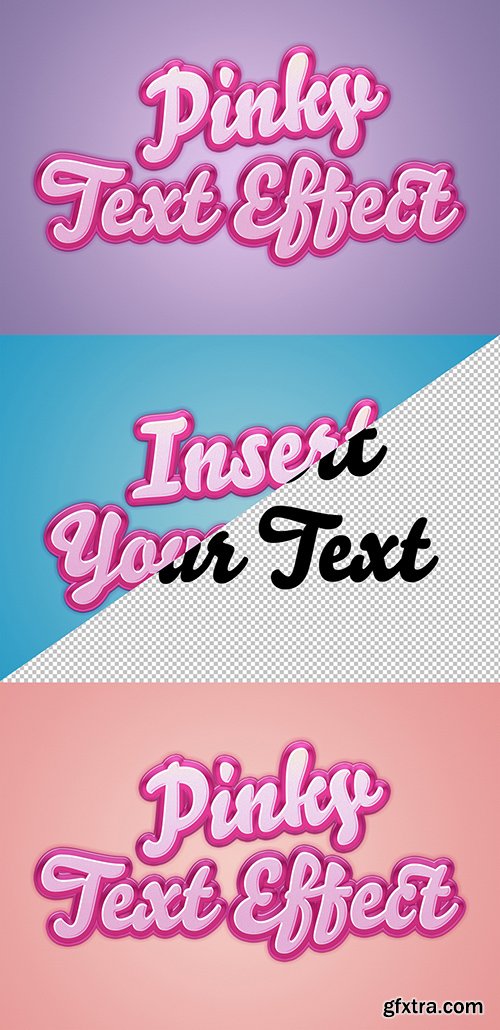 Retro Pink Text Effect Mockup 295339784