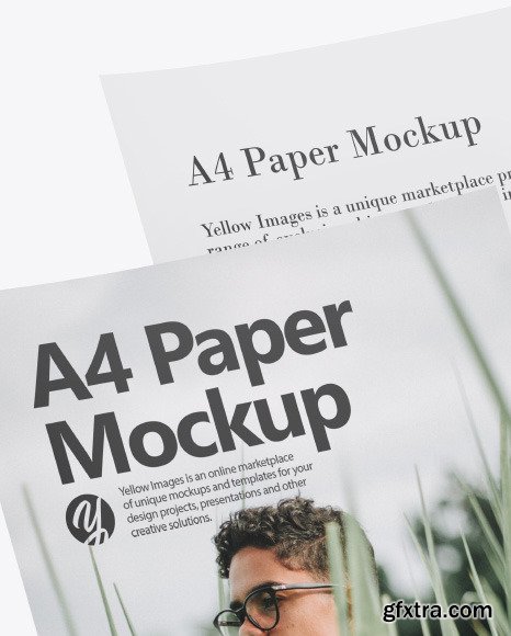 Two A4 Papers Mockup 50050