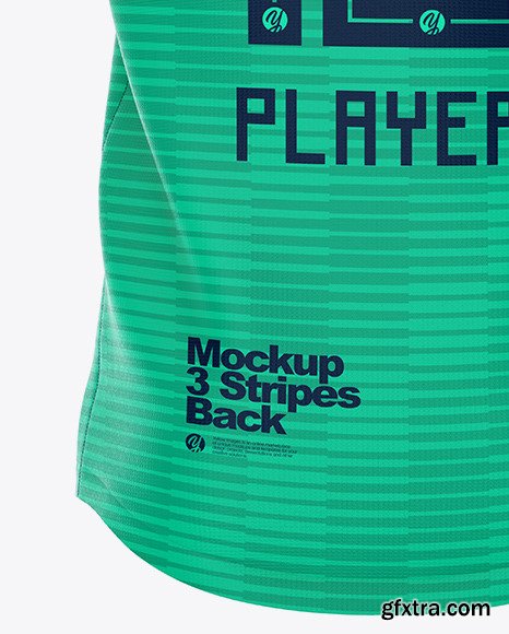 Football 3 Stripes V-Neck Shirt Mockup 50010