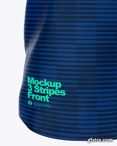 Football 3 Stripes V-Neck Shirt Mockup 50009
