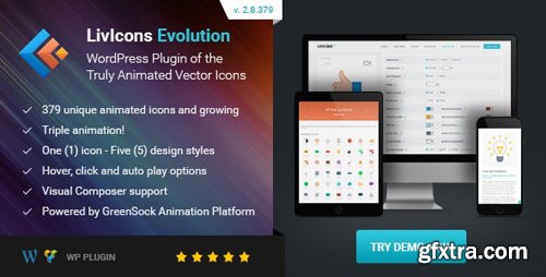 CodeCanyon - LivIcons Evolution for WordPress v2.8.379 - The Next Generation of the Truly Animated Vector Icons - 16986405