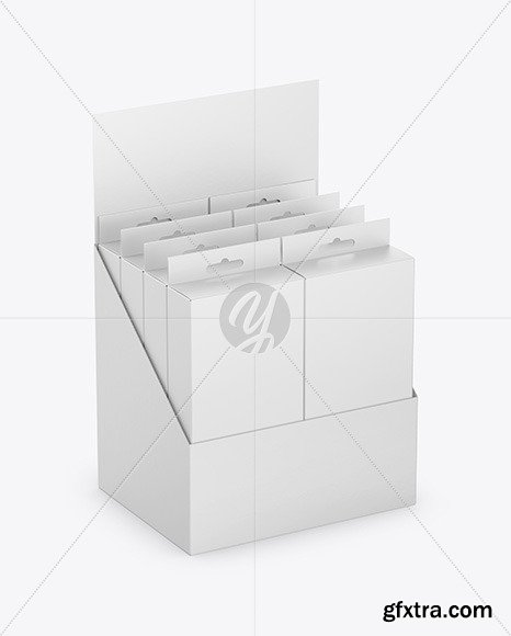 Display Box With Boxes Mockup 50058