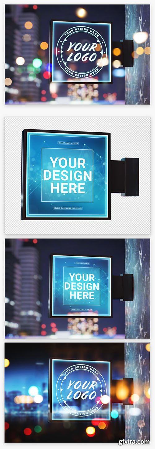 Outdoor Square Sign Mockup 222042140