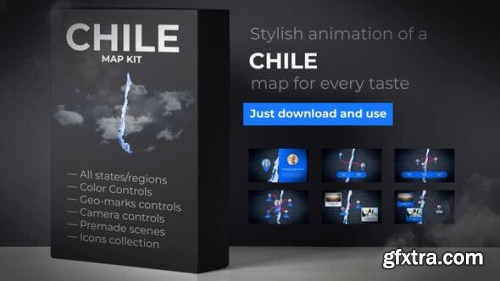 VideoHive Chile Map - Republic of Chile Map Kit 24816163