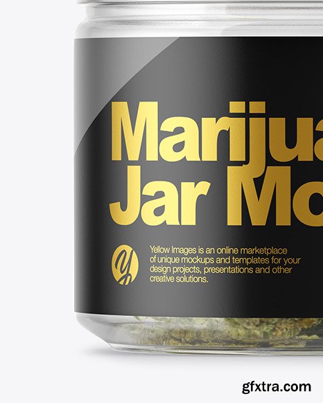 Medicinal Marijuana Jar Mockup 49933