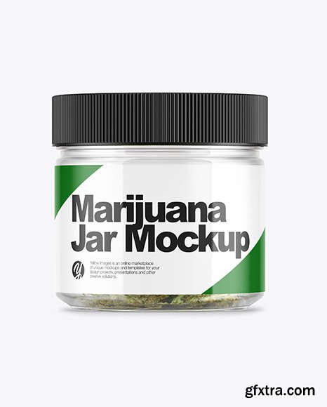 Medicinal Marijuana Jar Mockup 49933
