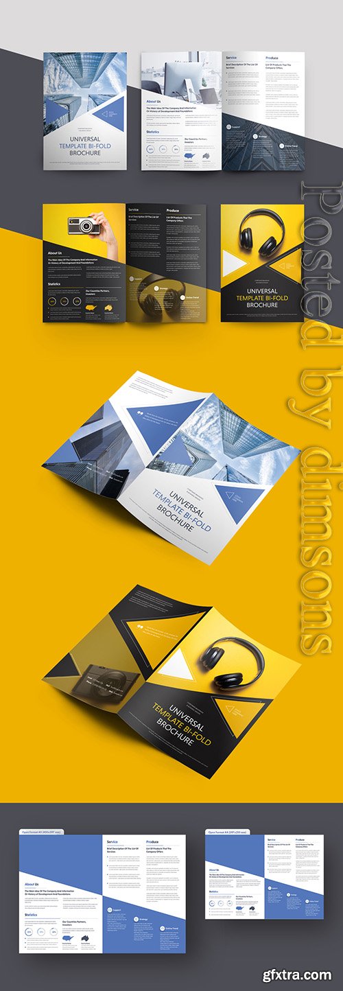 Bifold Brochure Layout with Triangular Elements 223750745 Bifold Brochure Layout with Triangular Elements 223750745