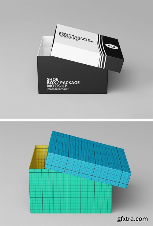 Shoe Box Mockup Psd