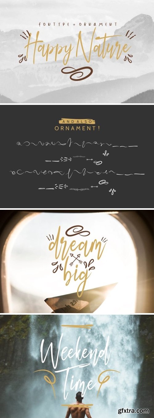 Happy Nature Font Happy Nature Font