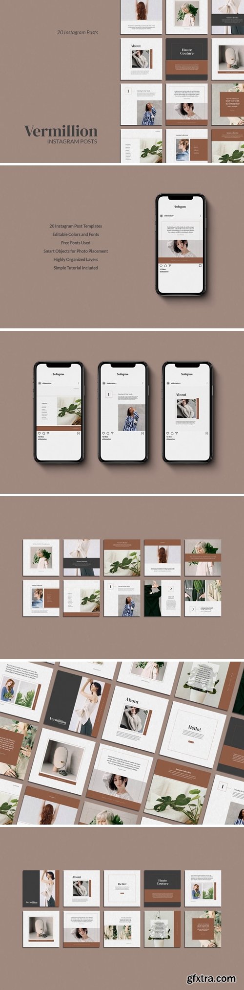 Vermillion Instagram Post Templates