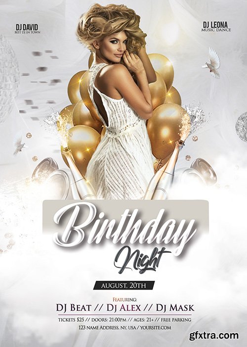 Birthday Party PSD Flyer Template