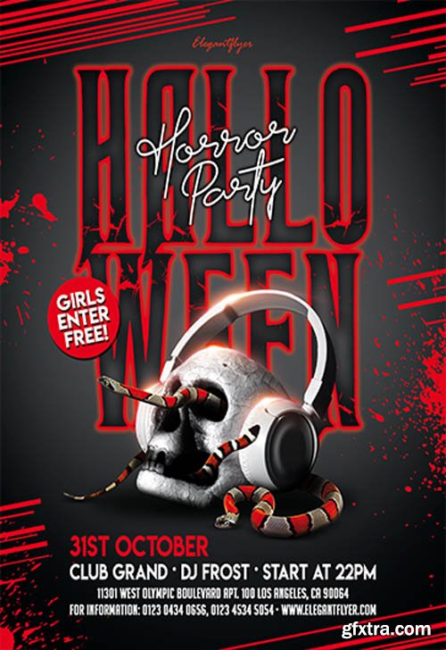 Halloween Horror Party V0910 2019 Premium PSD Flyer Template