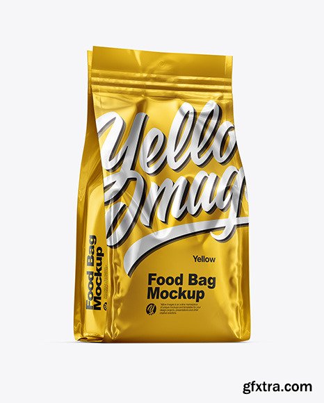 Matte Metallic Food Bag Mockup 50195