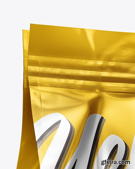 Matte Metallic Food Bag Mockup 50195