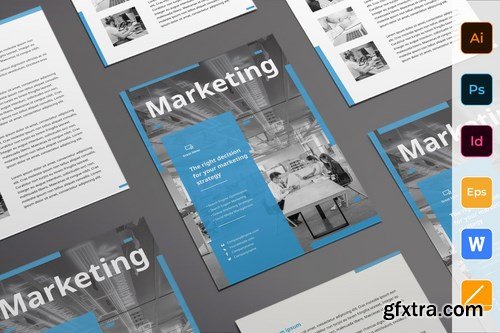 Marketing Firm Poster Flyer Business Card Brochure Bifold Trifold