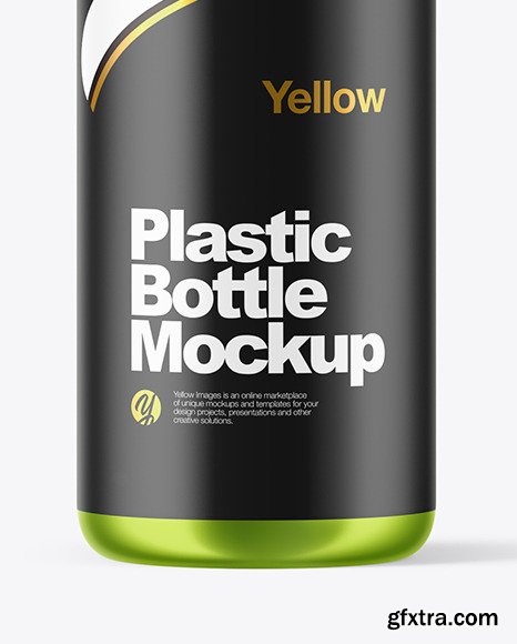Metallized Plastic Bottle Mockup 50260