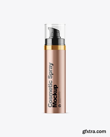 Metallic Bottle with Pump Mockup 50269