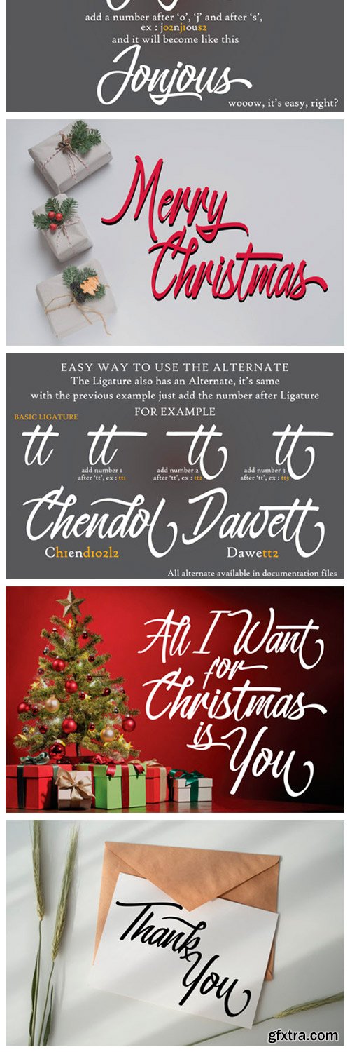 Jonjous Script Font Jonjous Script Font