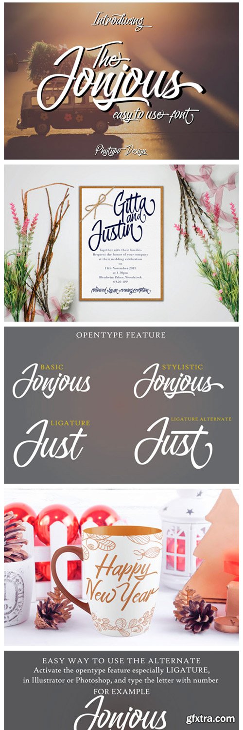 Jonjous Script Font Jonjous Script Font