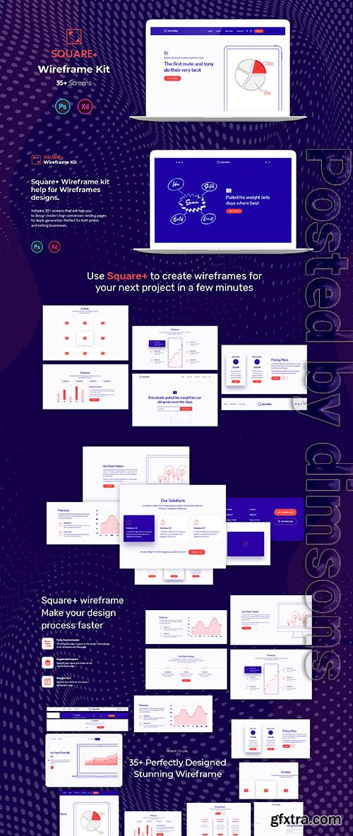 Square Web Wireframe Kit Square Web Wireframe Kit