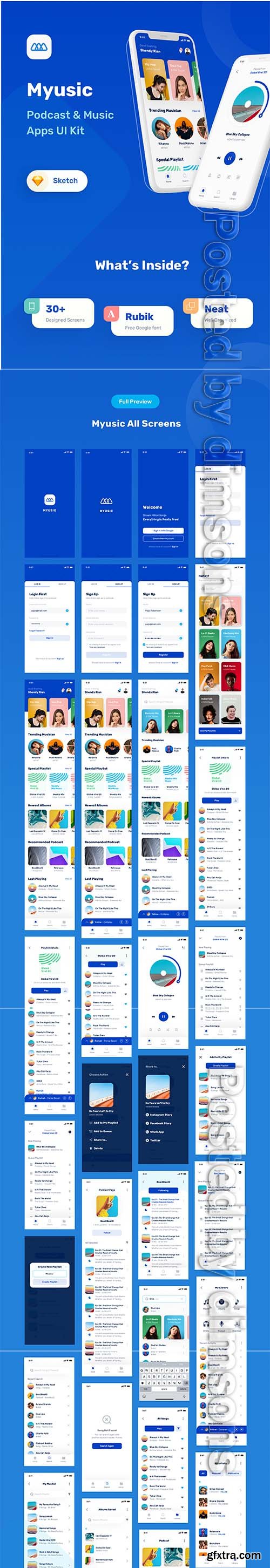 Myusic - Music & Podcast UI Kit Myusic - Music & Podcast UI Kit