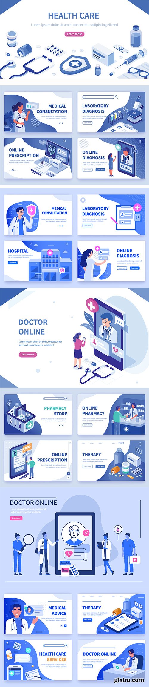 Medical flat isometric vector concept illustration