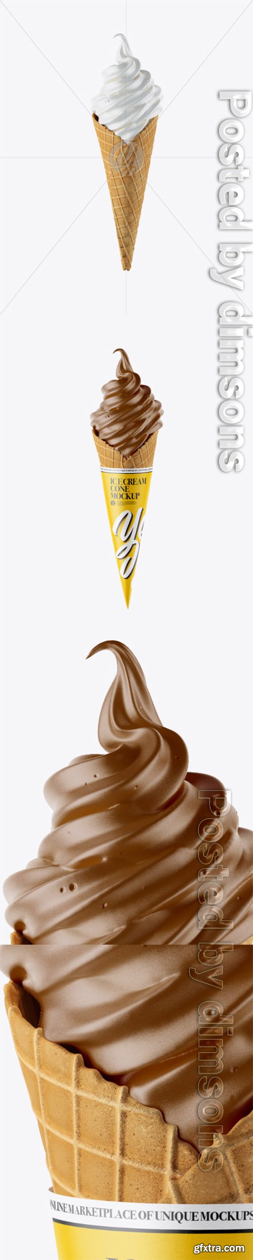 Ice Cream Cone Mockup 31617 Ice Cream Cone Mockup 31617