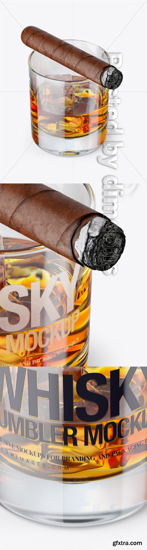 Whisky Tumbler Glass with Smoldering Cigar Mockup 33776 Whisky Tumbler Glass with Smoldering Cigar Mockup 33776
