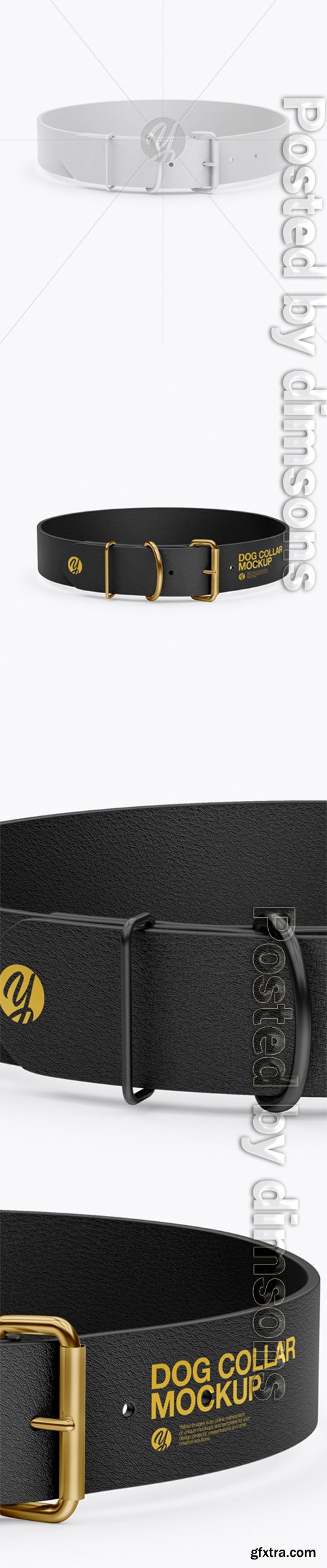 Leather Dog Collar Mockup - Front View (High-Angle Shot) 32198 Leather Dog Collar Mockup - Front View (High-Angle Shot) 32198