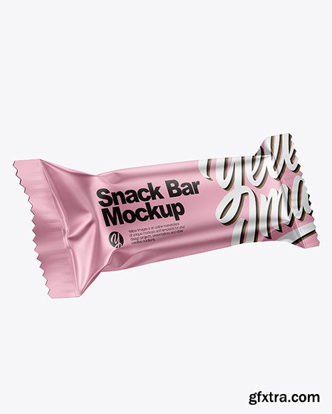 Two Matte Metallic Snack Bars Mockup 50386