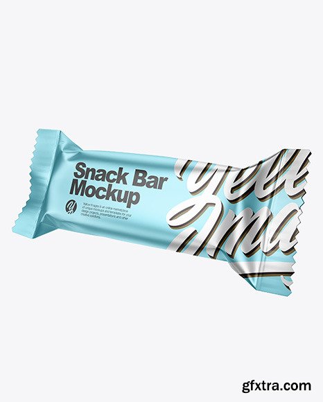 Two Matte Metallic Snack Bars Mockup 50386