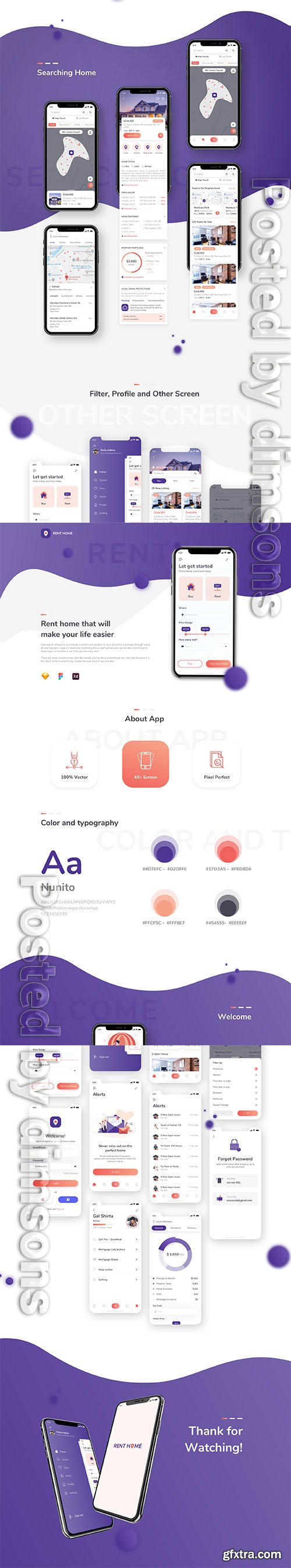 Rent Home Mobile UI KIT Rent Home Mobile UI KIT