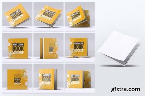 Soft Cover Square Book Mock-Up