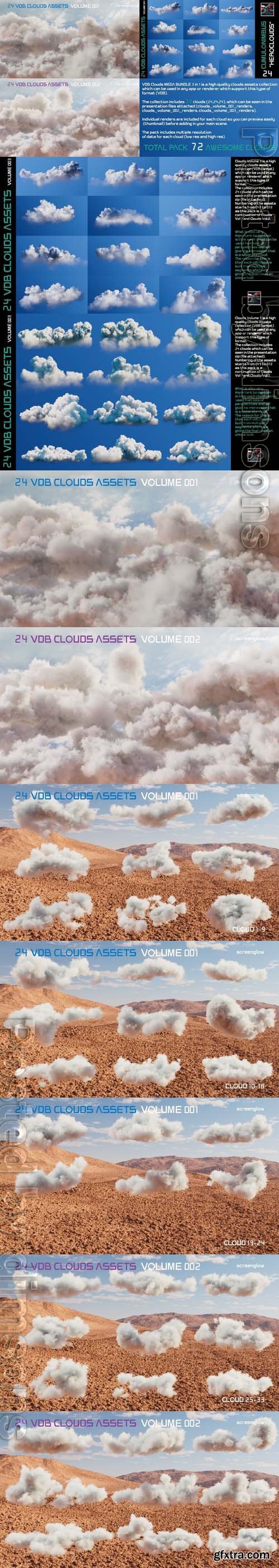 Cgtrader - VDB Clouds MEGA BUNDLE 3 in 1 3D model