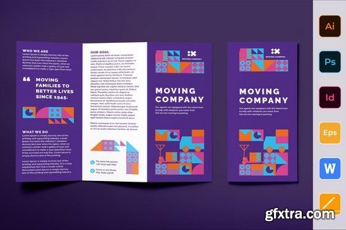 Moving Company Poster Flyer Business Card Brochure Bifold Trifold
