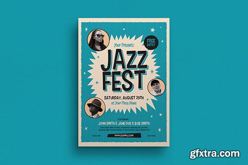 Old Jazz Festival Event Flyer Old Jazz Festival Event Flyer