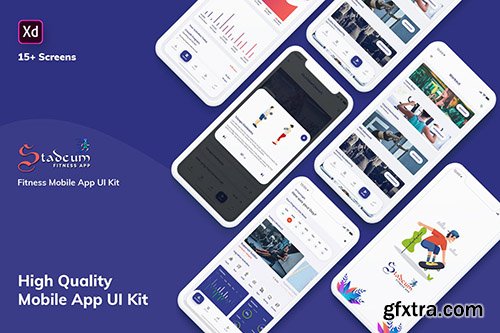 Stadeum-Fitness Mobile App UI Kit (XD) Stadeum-Fitness Mobile App UI Kit (XD)
