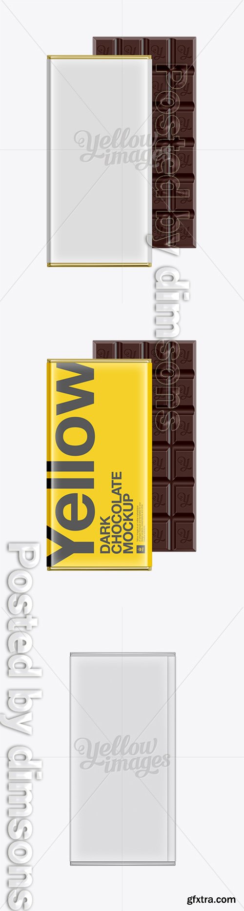 Dark Chocolate Bar Packaging Mockup 10712