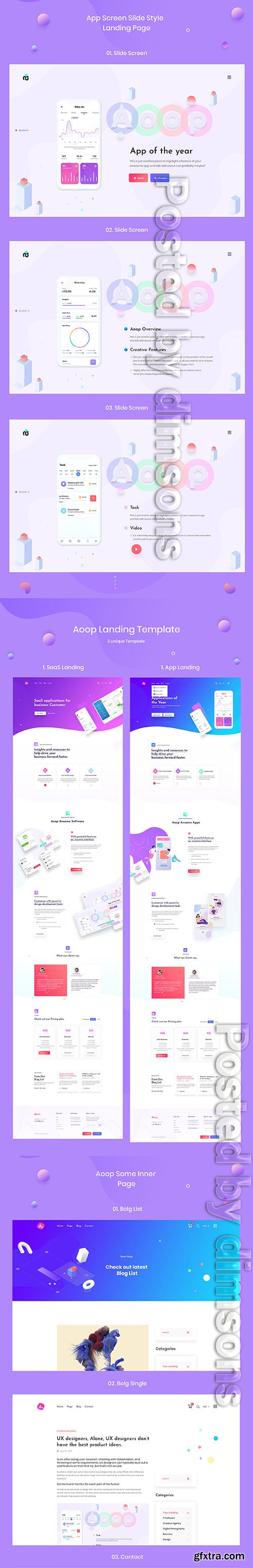 Aoop - SaaS & App Landing Template Aoop - SaaS & App Landing Template
