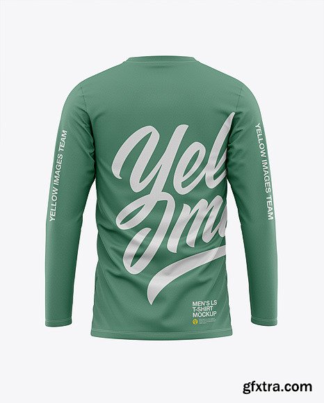 Men\'s Long Sleeve T-Shirt Mockup - Back View 50482