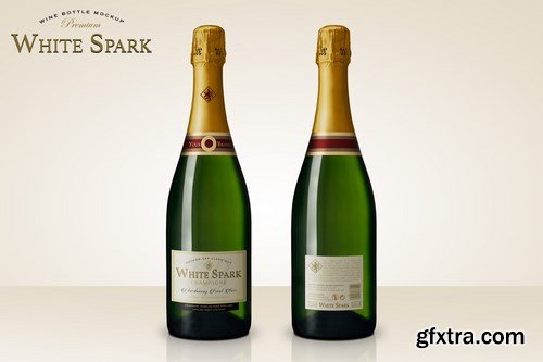 Premium Champagne Bottle Mockup